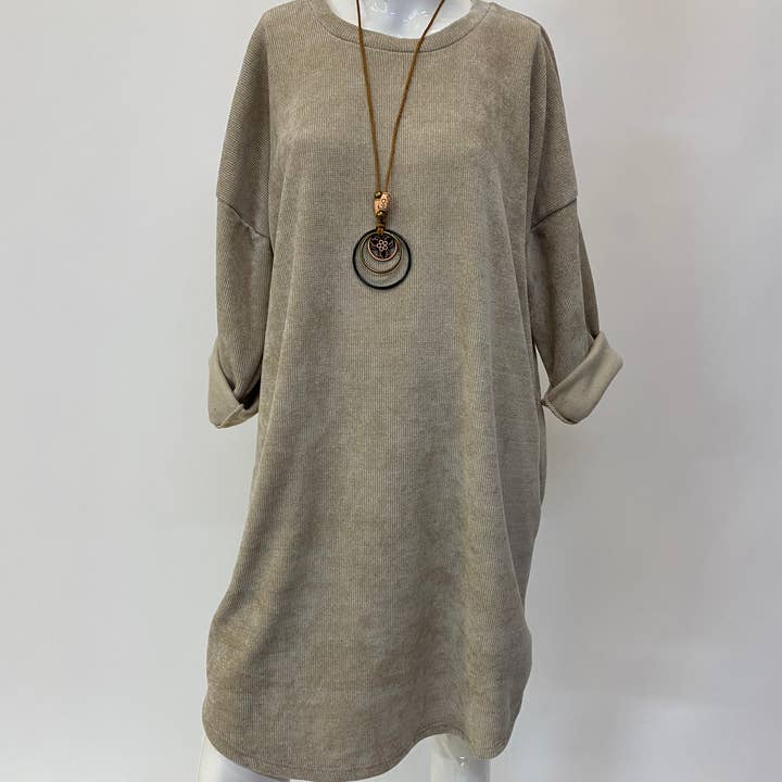 ORNELLA PARIS - Vente Robe – femme - Robe en velours avec collier SLV-R6363
5