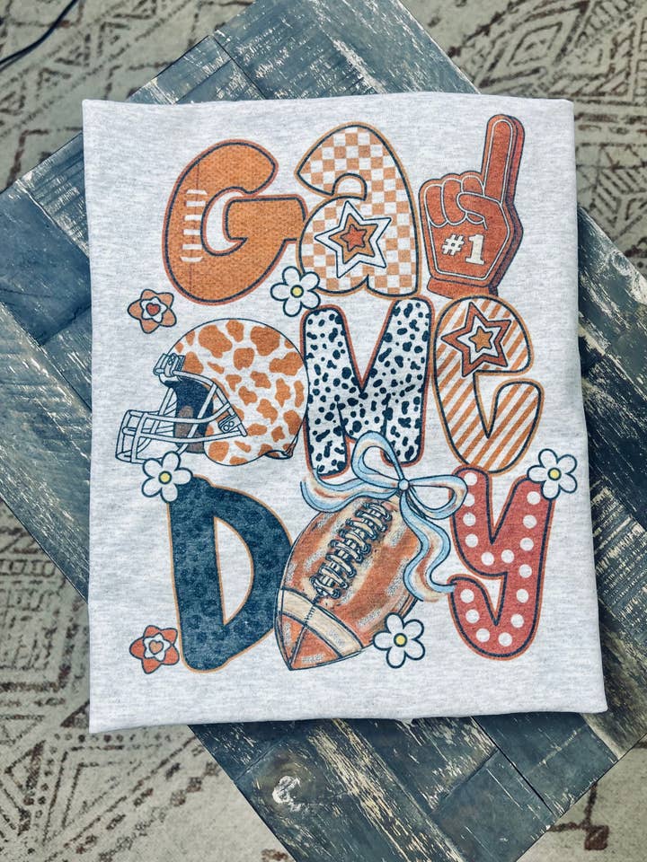 Game Day Football Helmet/Finger -Tee- for wholesale by It's A Tee Party