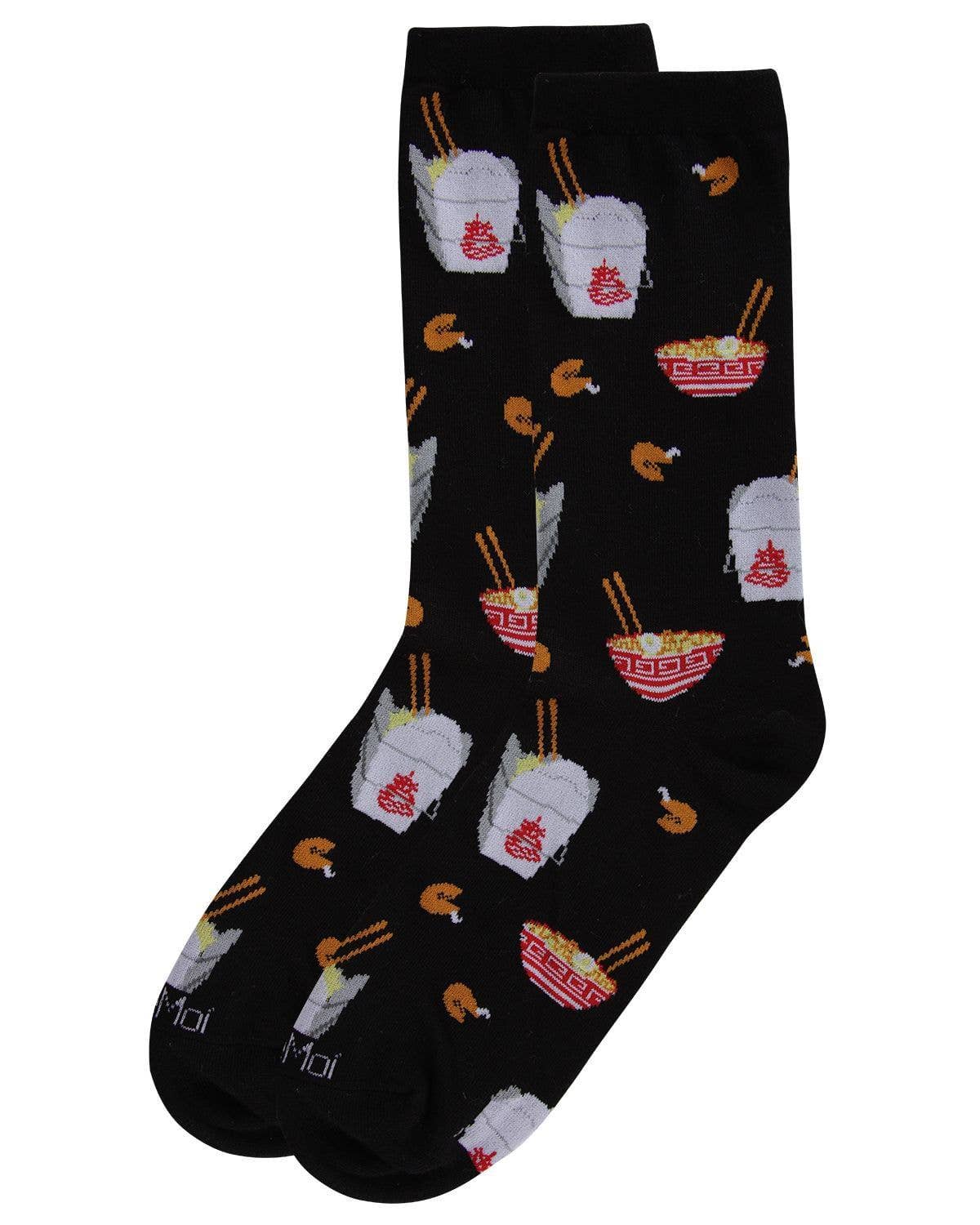 Infinity Classics International Inc. - Vente Chaussettes – femme - Chaussettes Crew MeMoi Let's Order Takeout Bamboo Blend2