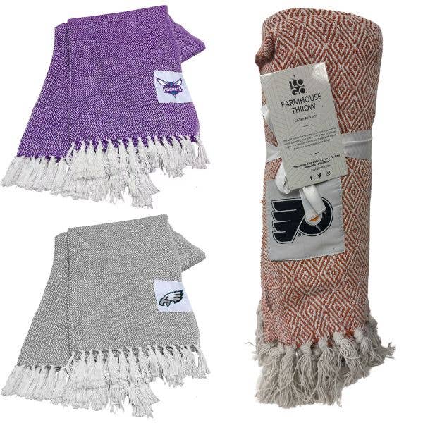 Philadelphia Flyers Blankets - 50"x60" - The Farmhouse Throw for wholesale by St. Louis Wholesale LLC