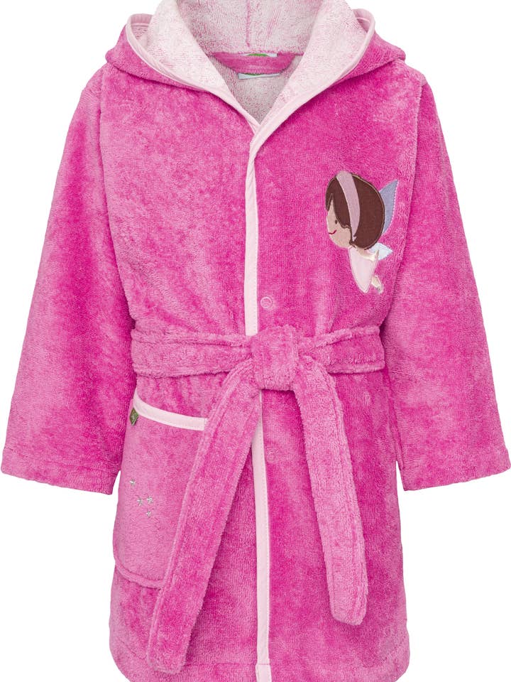 Kinder-Bademantel Fee aus Frottee Velours, Mädchen, pink für den Großhandel von Smithy by Dagmar Nelk