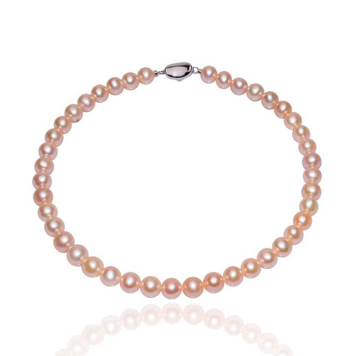 Elegant Freshwater Pink Pearl Necklace WN00195 for wholesale by PEARLY LUSTRE