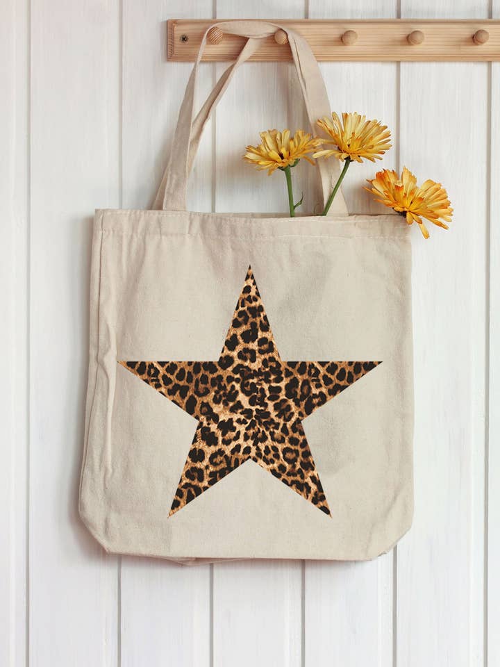 PNTB-P7116 Sacs fourre-tout graphiques étoile léopard pour la vente par PINK NABI