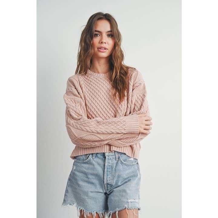 Jersey de punto trenzado para venta al por mayor de STYLE USA