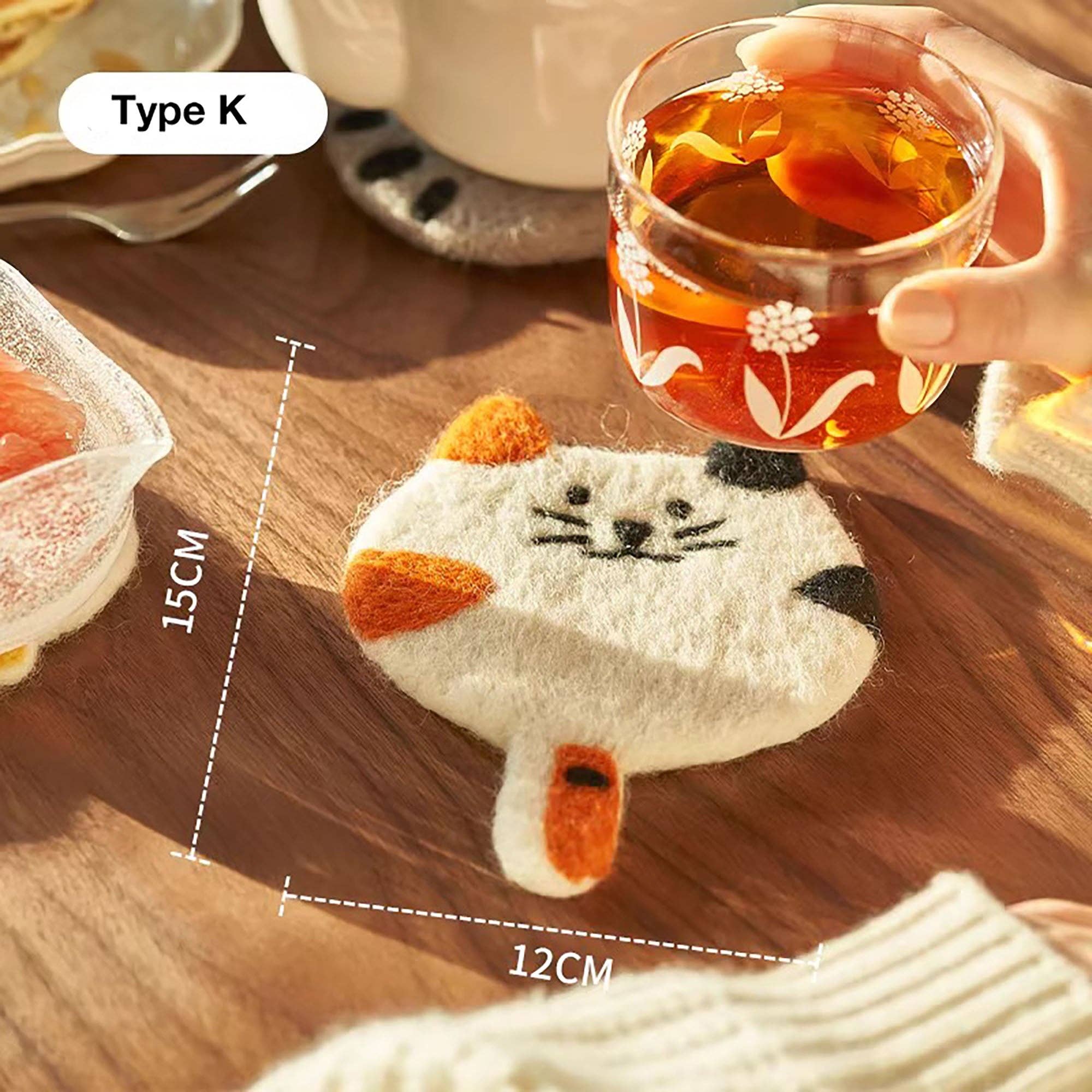 MinoCraft - Wholesale Coasters - Handmade felt coaster with animal patterns9