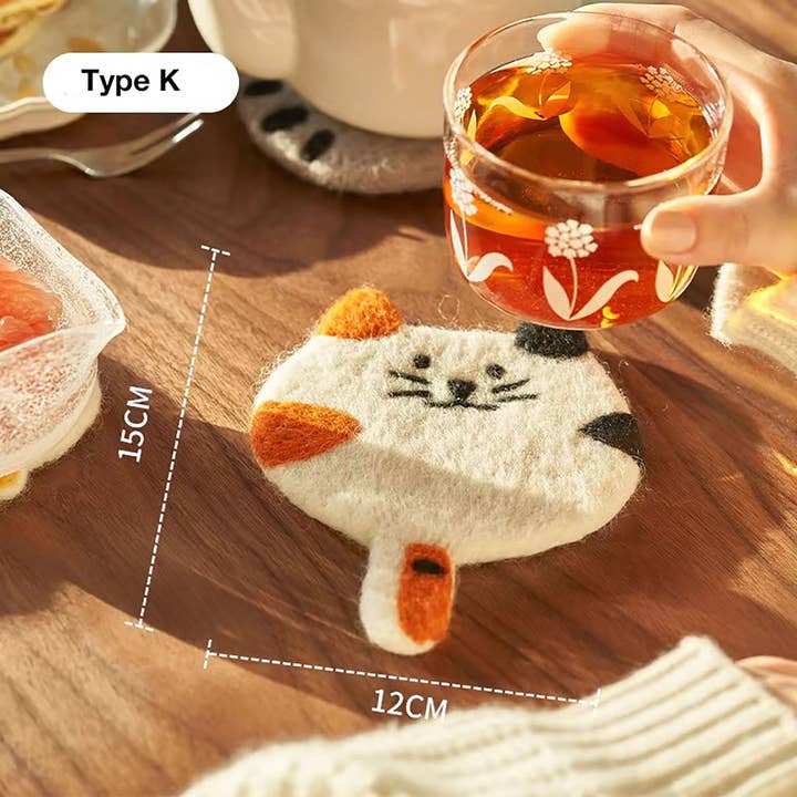 MinoCraft - Wholesale Coasters - Handmade felt coaster with animal patterns9