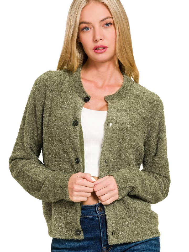 .1019 5 Botão Cardigan de Malha SI-26887 por atacado de 42POPS