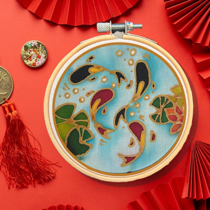 Mini Batik Craft Kit - Lucky Koi for wholesale by YING Modern Batik