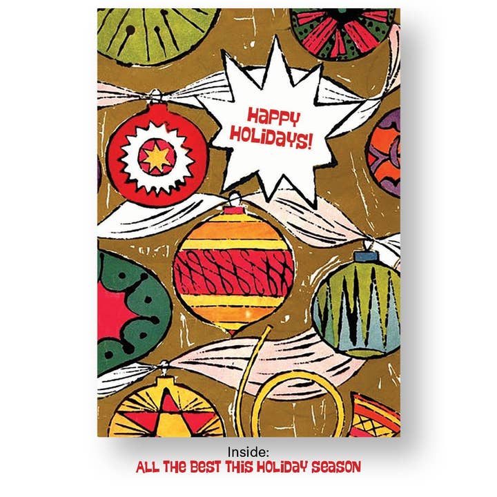 Vintage Ornaments Holiday Card - All the Best this Holiday Season for wholesale by Destination PSP