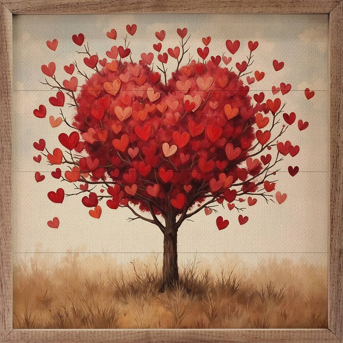 Kendrick Home - Wholesale Wood Wall Art - Vintage Valentine Tree0