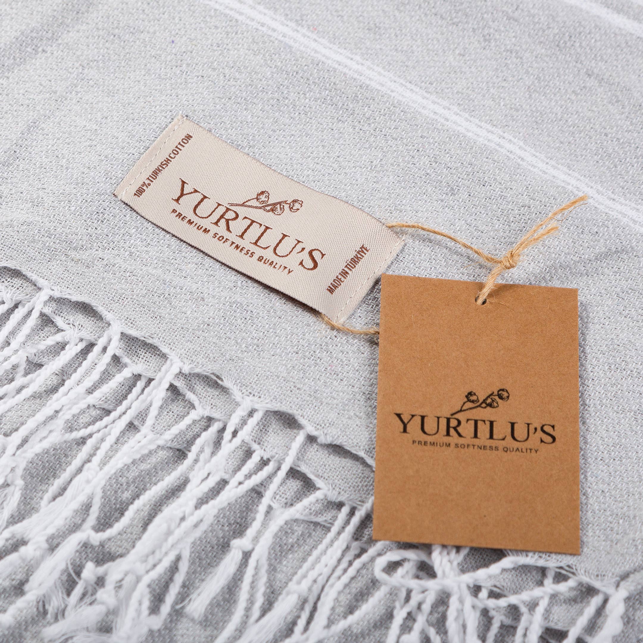 YURTLUS – wholesale Bath towel – YURTLU'S Minimalist 38"x72" Turkish Towel Highly Absorbent - Gray1