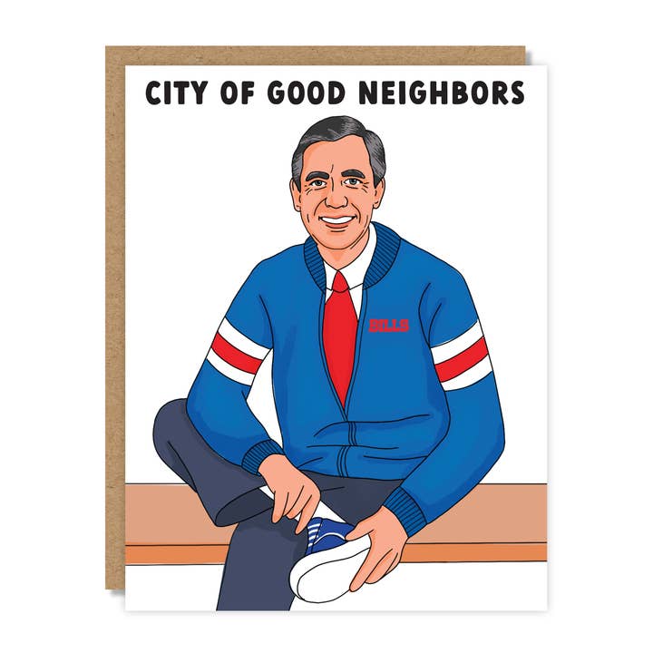 Staden av goda grannar kort | Buffalo NY Card för wholesale av Tiny Buffalo Designs Co.