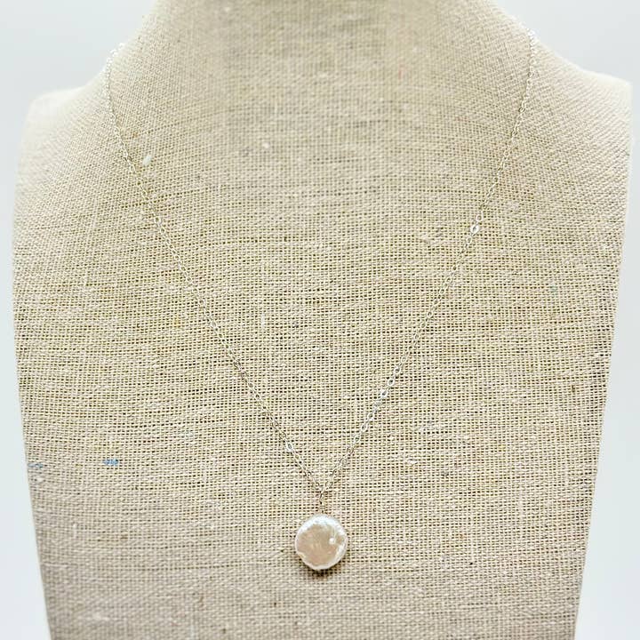 Alison Brooke Designs - Wholesale Pendant/Charm Necklace - Brooke Coin Pearl Necklace1