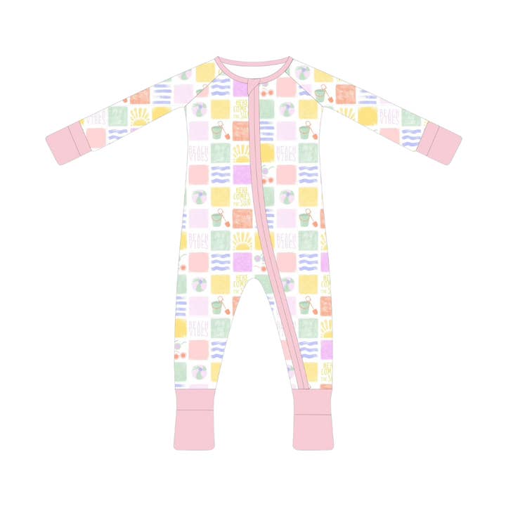 Beach Vibes Bamboo Sleeper for wholesale by Eazy Living Baby Co