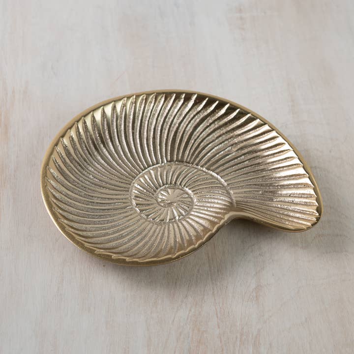 India Handicrafts Inc - Wholesale Decorative Tray - Golden Snail Tray1