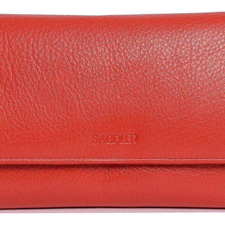 SADDLER - Vente Portefeuille – femme - Grand Portefeuille en Cuir à Sections Multiples "Grace" – Fait Main par Saddler | Protégé RFID & Boîte Cadeau30
