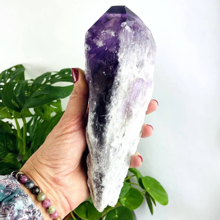Rock Paradise - Wholesale Spiritual Stone/Crystal - Crystal Elestial Amethyst Large Wand7