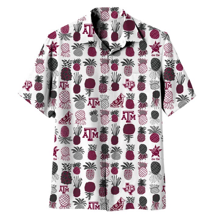 Texas A&M Aggies Men's Pineapple Shirt for wholesale by Wes and Willy