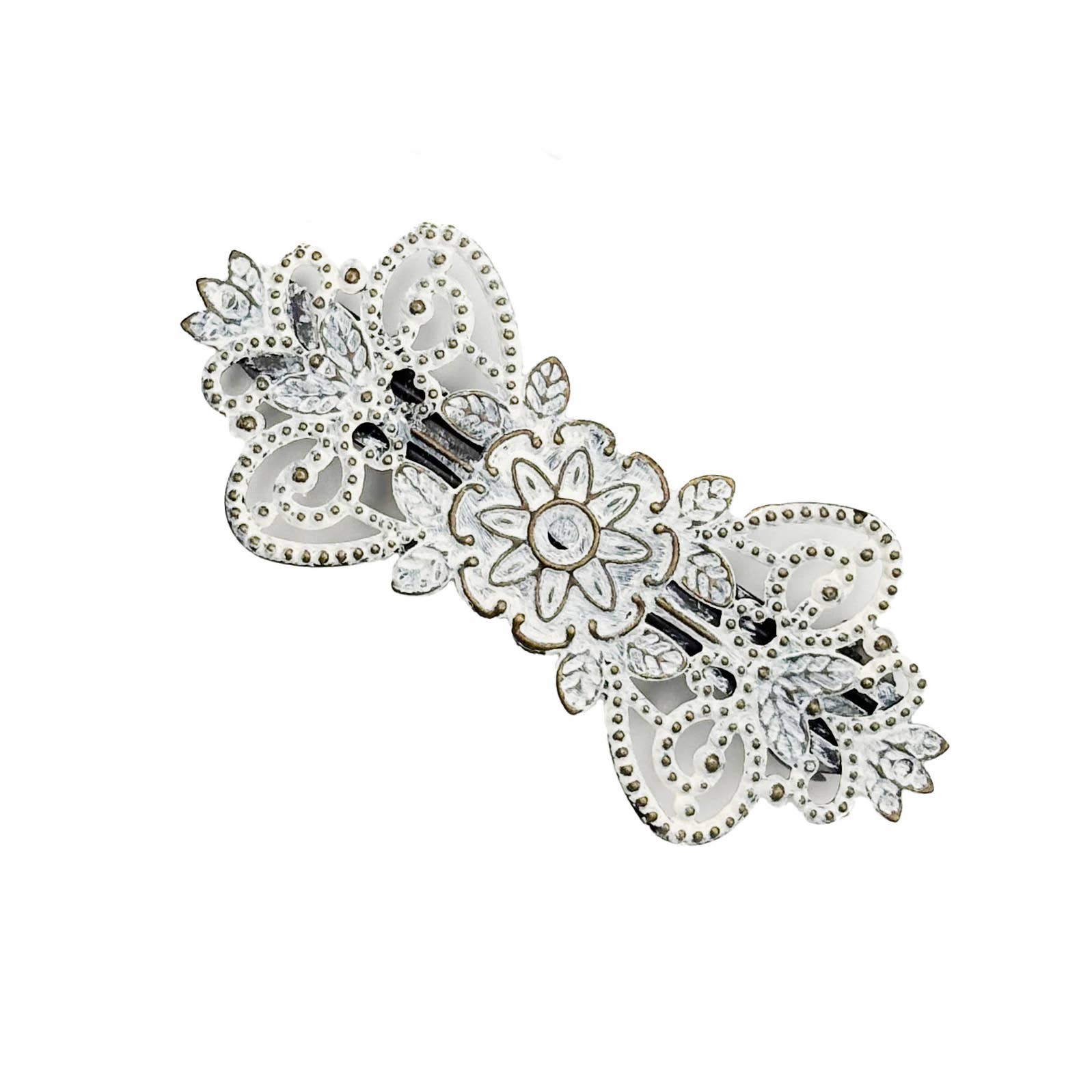 Gleeful Peacock - Wholesale Barrette - Women's - Beginnings Barrette - Hand-Painted Vintage Western3