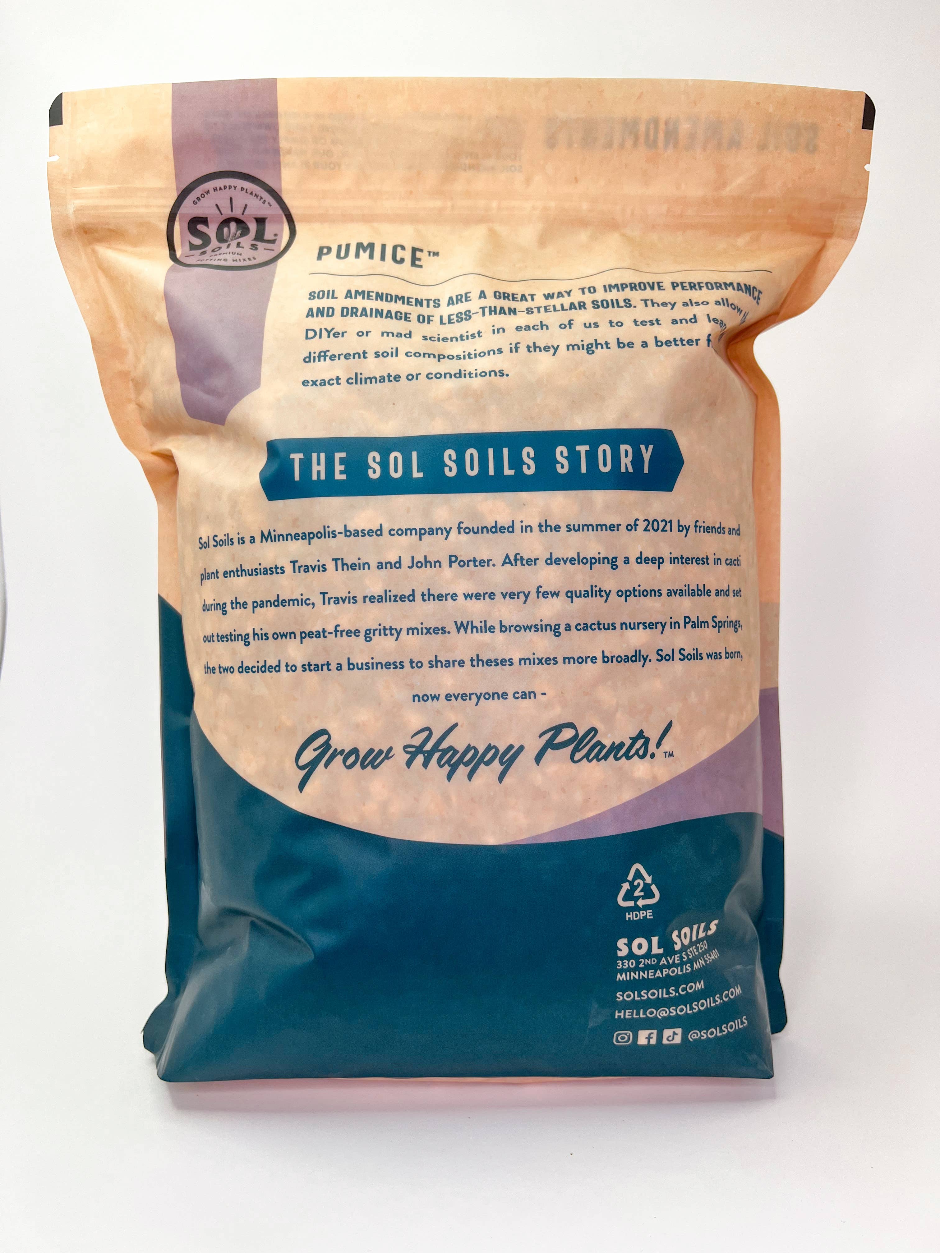 Sol Soils - Wholesale Planting/Potting Soil - Amendments (1Gal) Pumice1