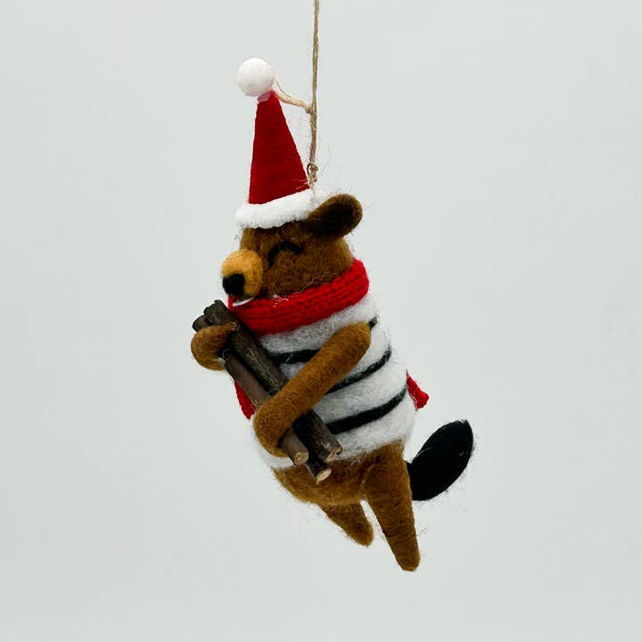 Kalid Christmas - Wholesale Christmas Decoration - Felt Figurine Hanging Christmas Tree Decoration Beaver1