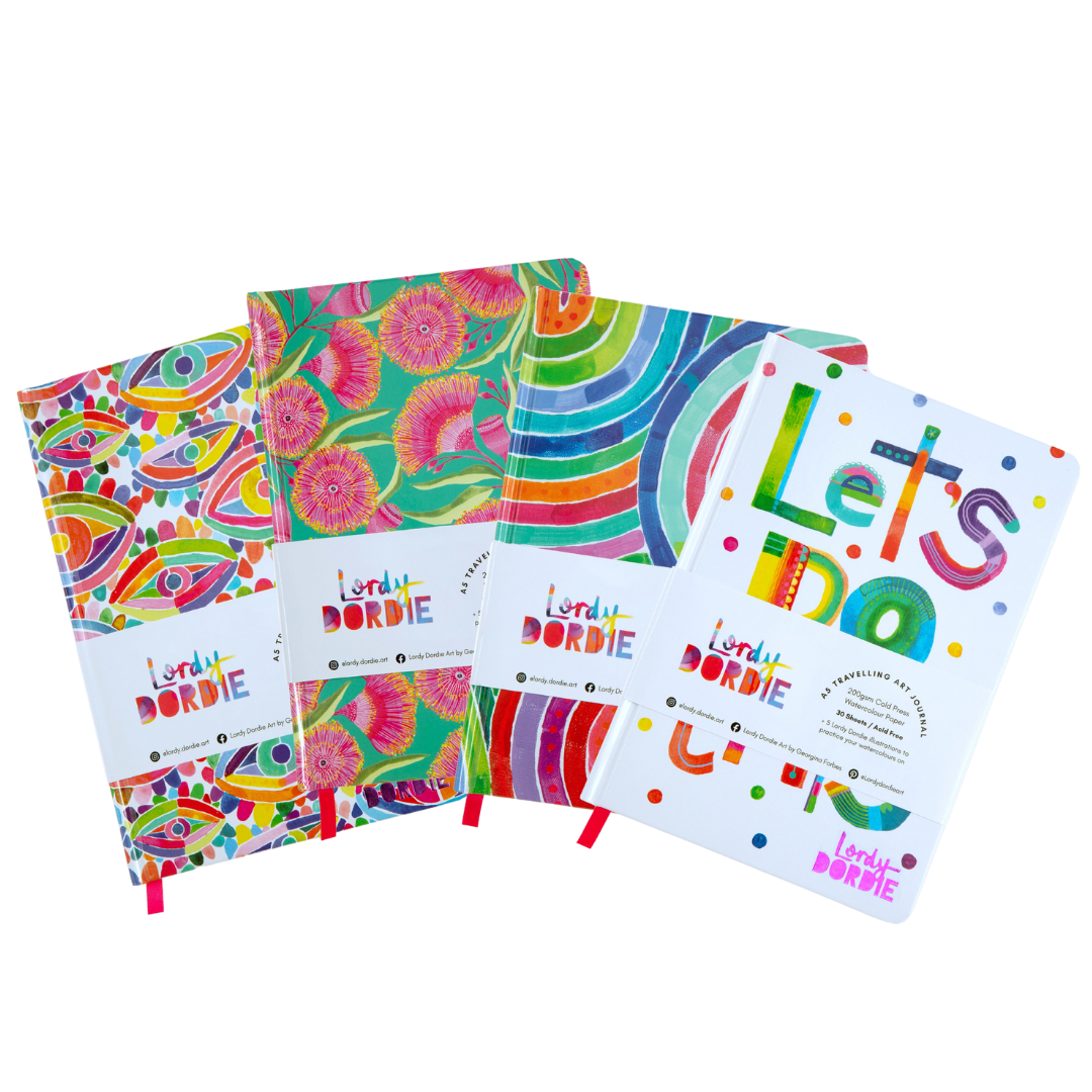 Lordy Dordie - Wholesale Sketchbook/Sketchpad - Rainbows Visual Art Diary / Journal | A56