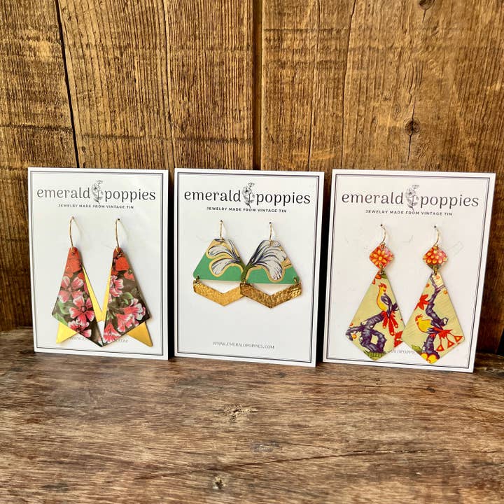 Retro Charm (3 pair of earrings) for wholesale by Emerald Poppies