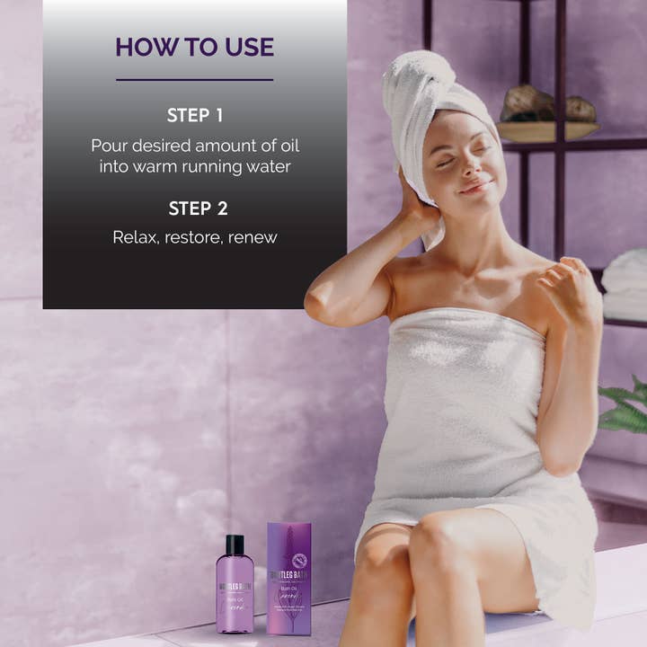 Bootleg Bath - Wholesale Bath/Body Oil - Lavender Bath Oil- Marula & Rosehip Oil. Perfect Spa Gift
