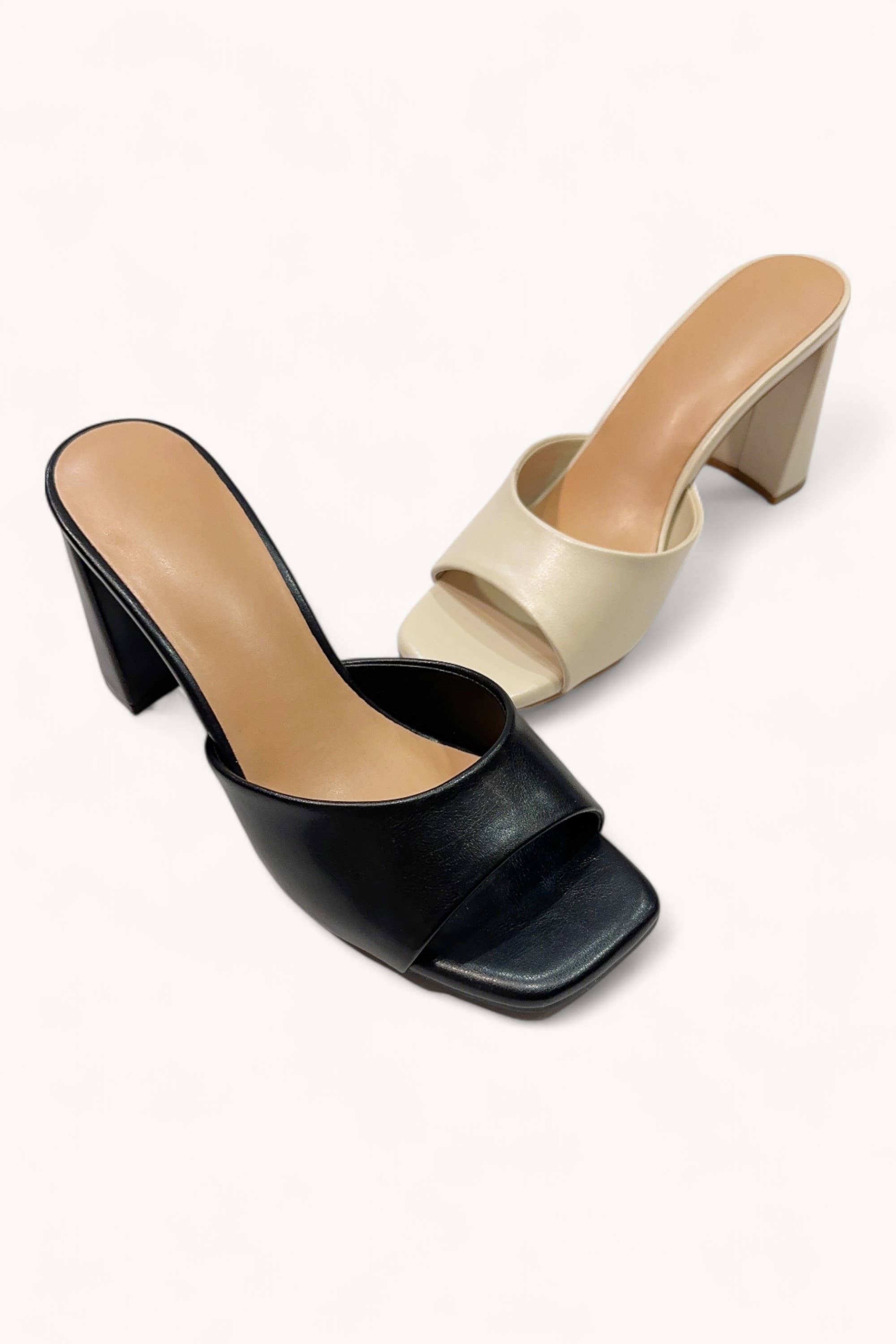 CCOCCI - Venta al por mayor Zapatos de tacón - Mujer - SANDALIAS MULE DE TACÓN ANCHO CON ESTILO CHIC EVERLASTING-414