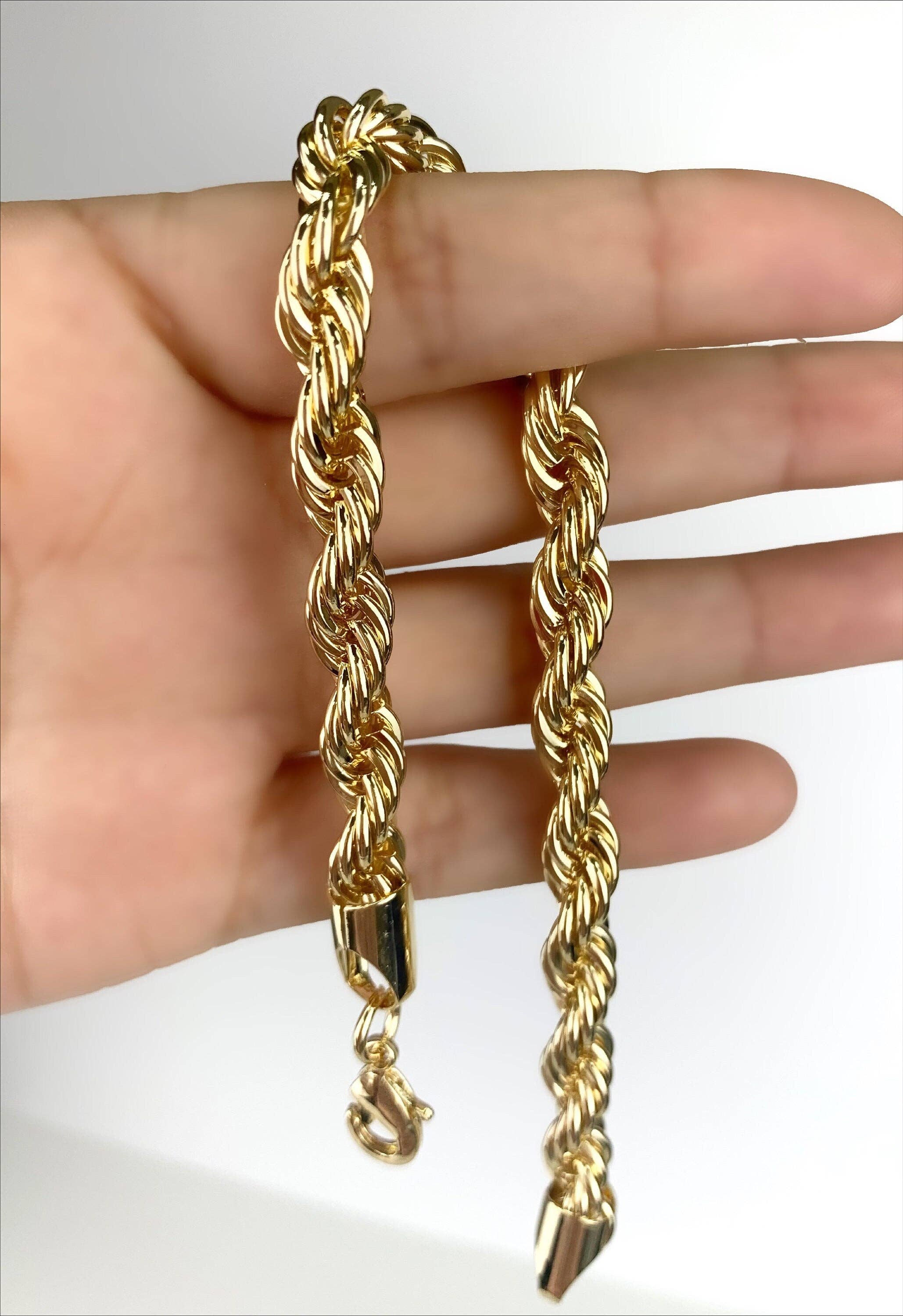 DIJU Jewelry - Wholesale Link & Chain Necklace - 18k Gold Filled 7mm Thickness Rope Link Chain Chokers Wholes7