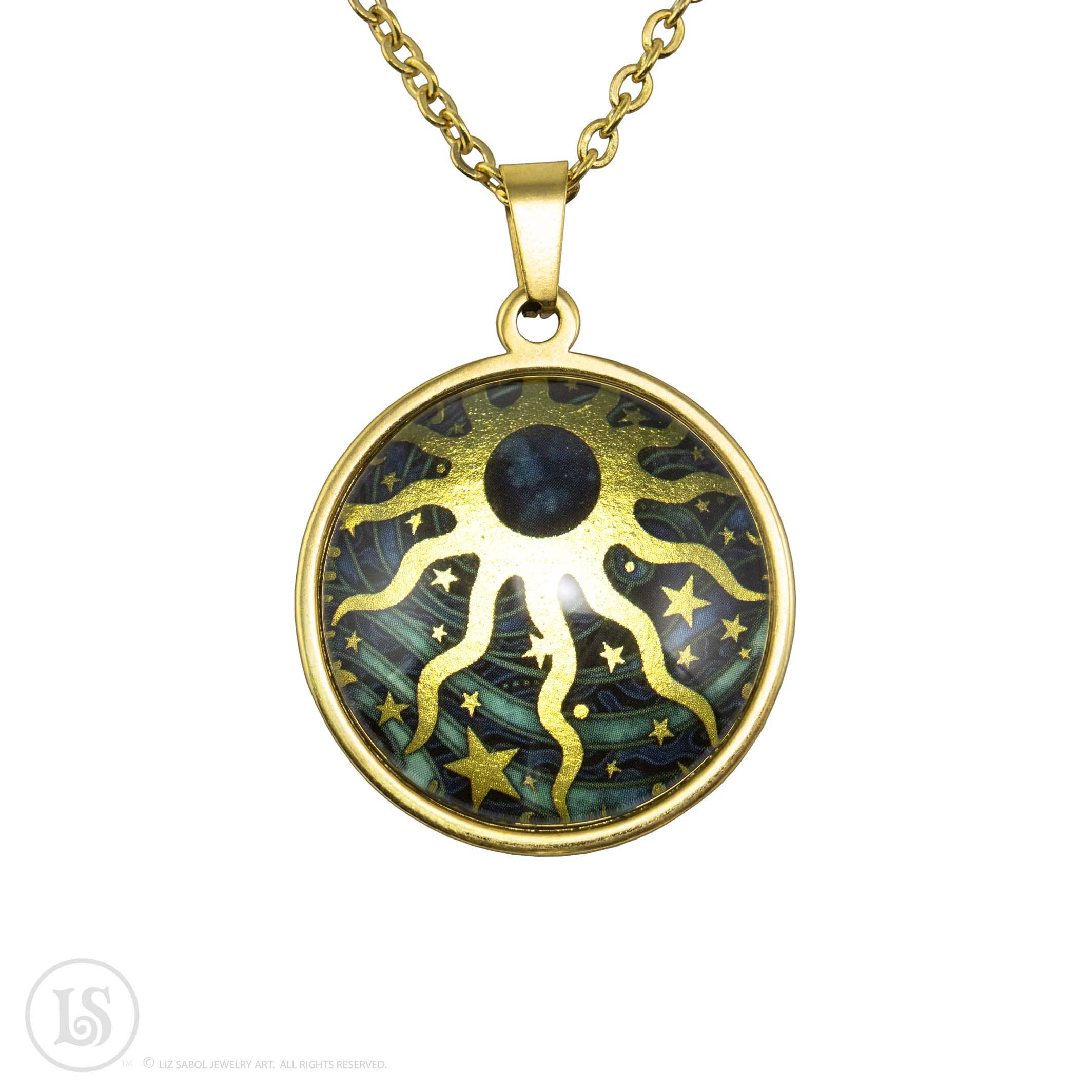 Liz Sabol Jewelry Art - Wholesale Halskettinghanger - Hemelzon hanger, 28mm2