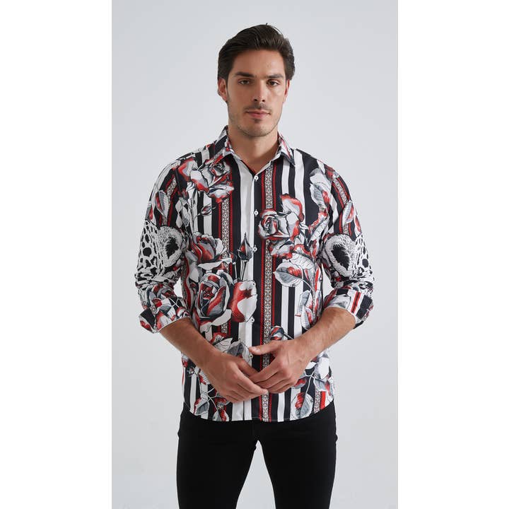 Camisa estampada corte confortável por atacado de Yves Enzo