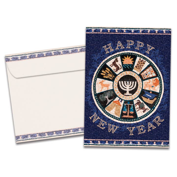 12 Tribes Mosaic Rosh Hashanah 4 Pack 19923 for wholesale by Tree-Free Greetings