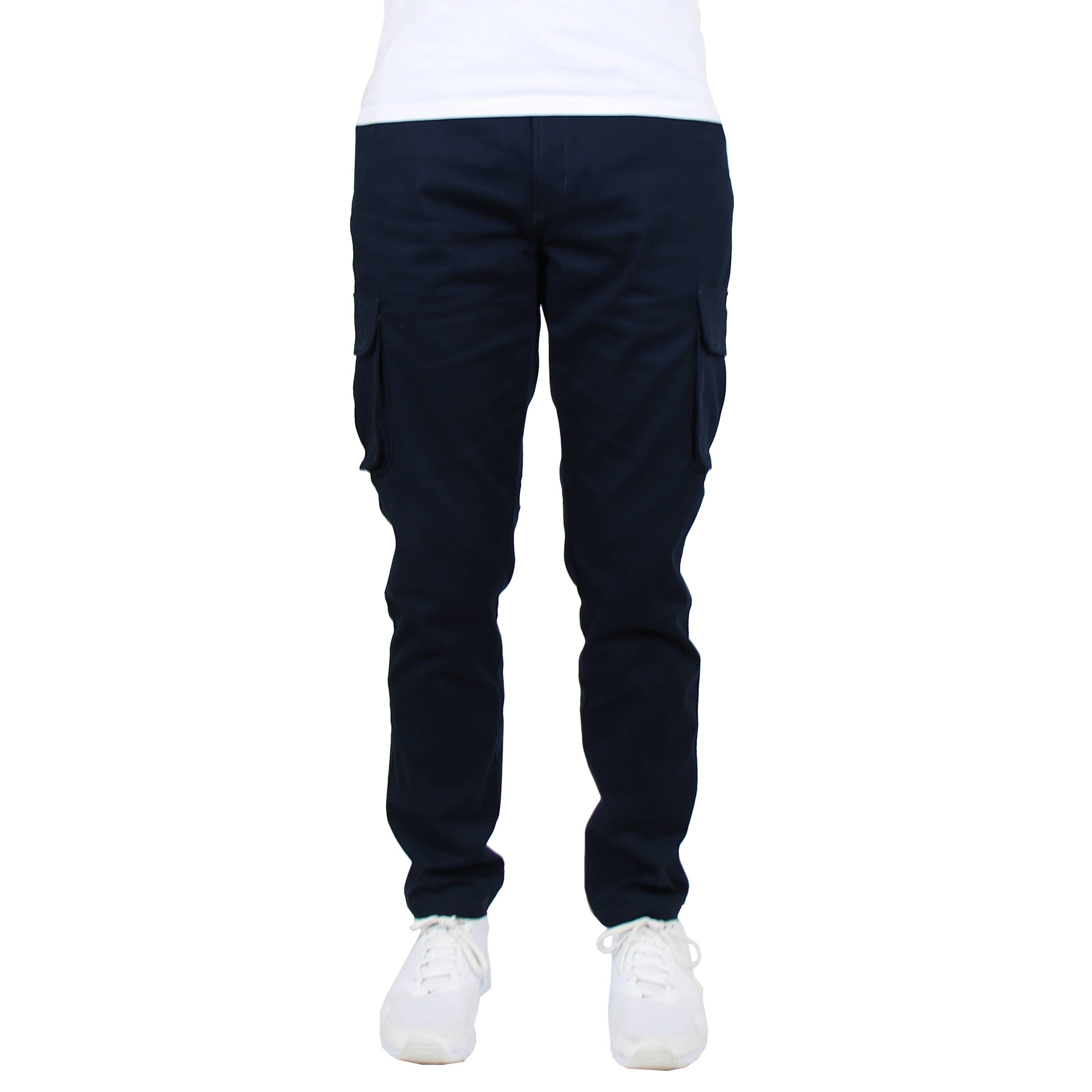 Galaxy By Harvic - Vendita all'ingrosso Pantalone - Uomo - Pantaloni Chino da Uomo con Tasche Cargo a Piatto Davanti2