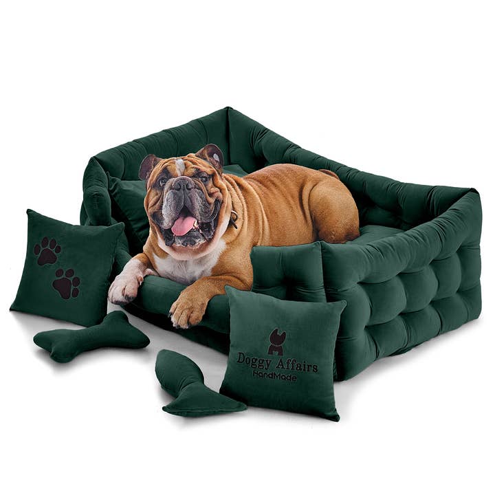 Doggy Affairs Luxury Handcrafted 5-in-1 Dog Bed Set for wholesale by Doggy Affairs HandMade