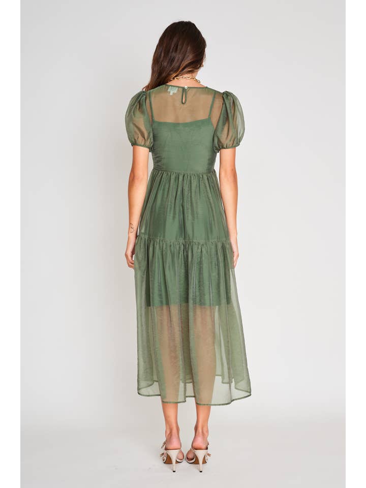 Green ARIA DRESS for wholesale on Faire5