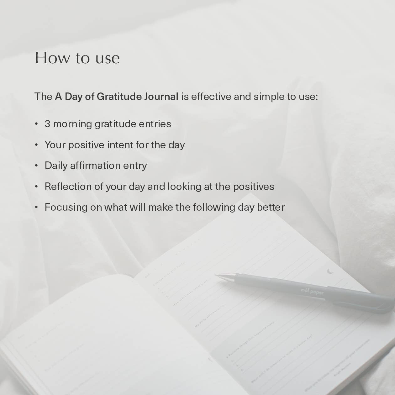 Mål Paper - Vente Journal intime - Journal Jour de Gratitude en Coton - Coffret Bien-être et Soins de Soi5