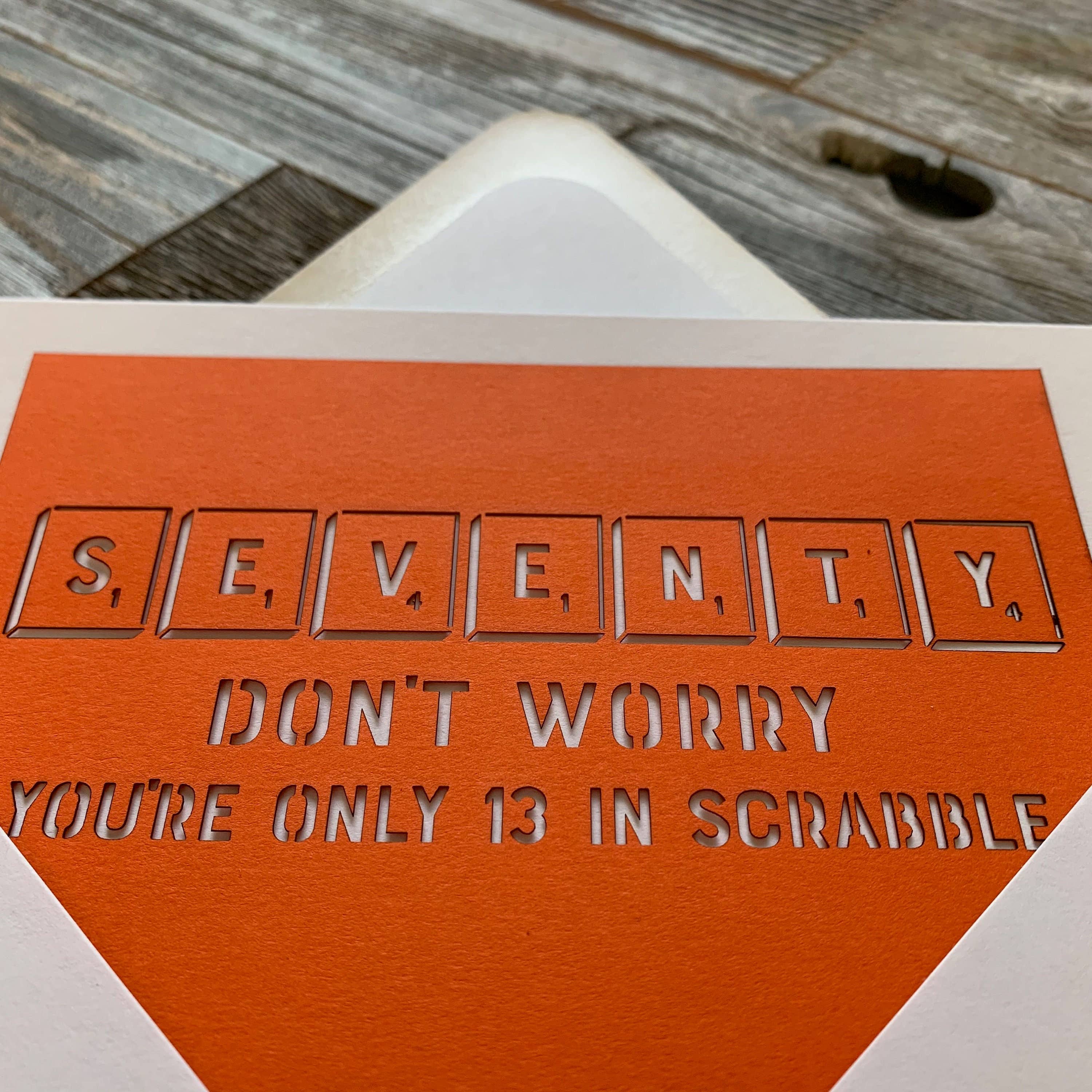 Louise Lauret - Wholesale Birthday Card - 70th Birthday Scrabble Themed Greeting Card7