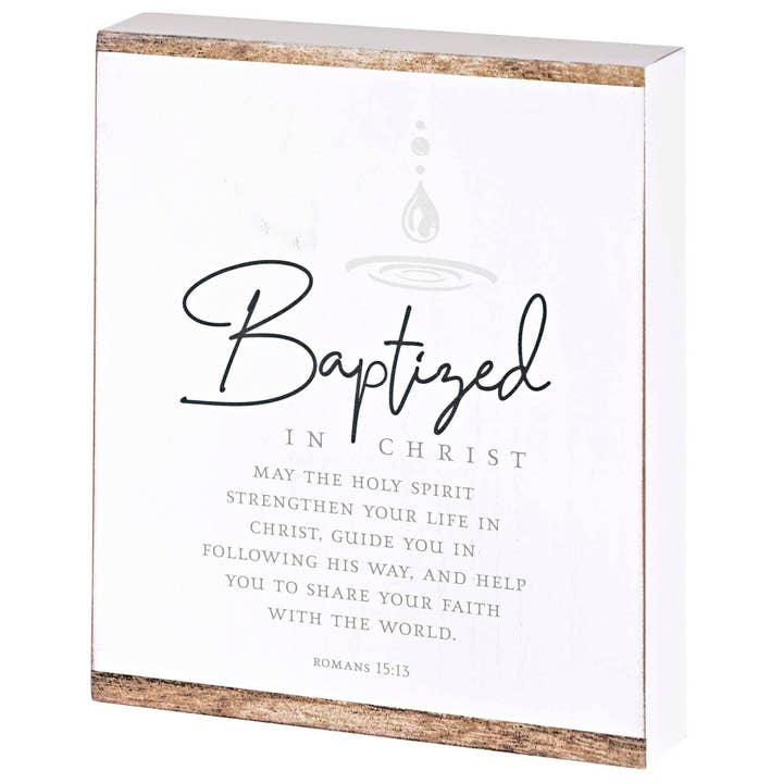 Plack döpt i Kristus 8x10 för wholesale av Cottage Garden