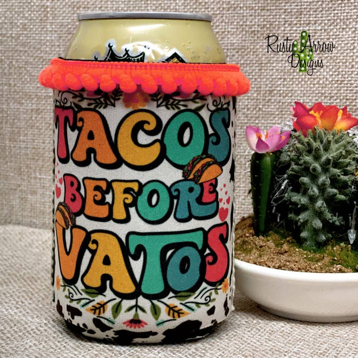 Tacos classiques avant Vatos Fringe Koozie pour la vente par RAD Wholesale