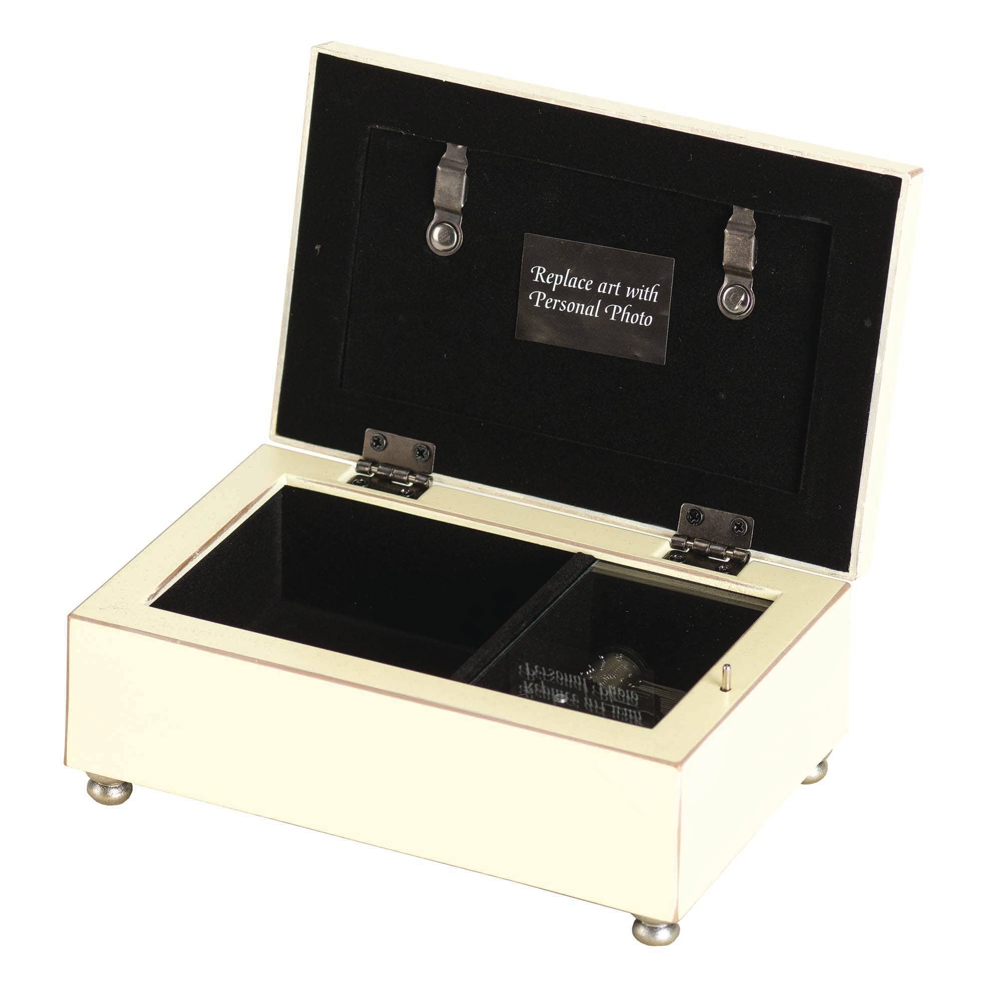 Dicksons – wholesale Musikdosa - Barn och baby – Musiklåda dop elfenben spelar Ave Maria 6X41