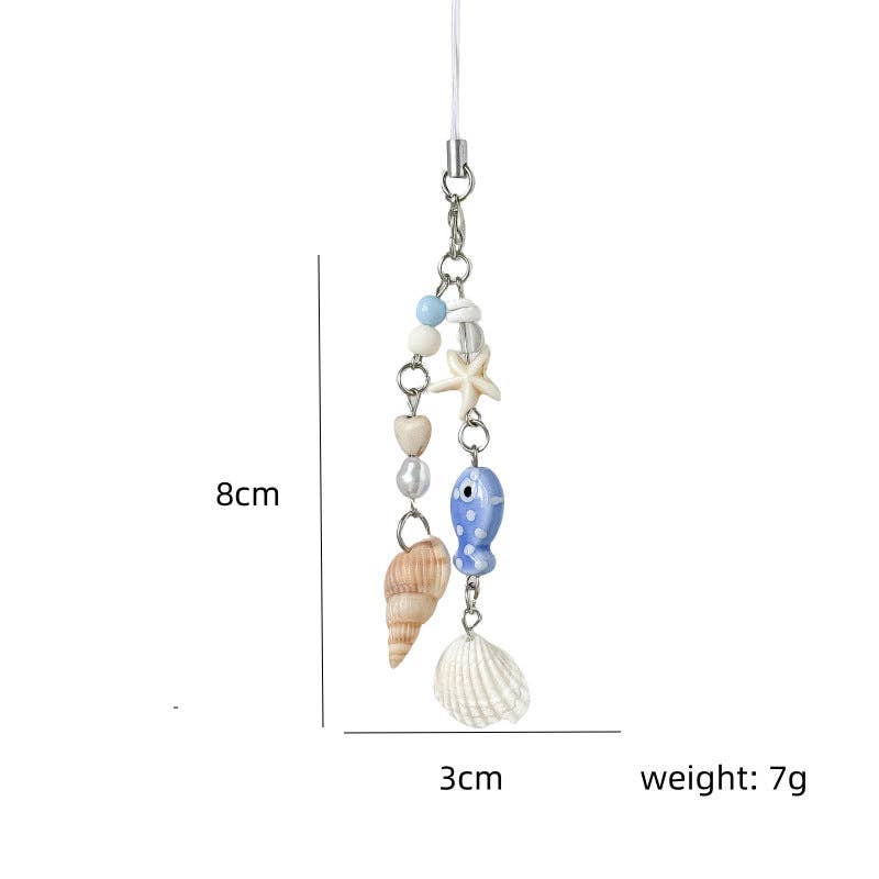 Dipped Shop - Wholesale Keychain - Women's - Cute Seashell Starfish Keychain Bag Charm  DP25C9114