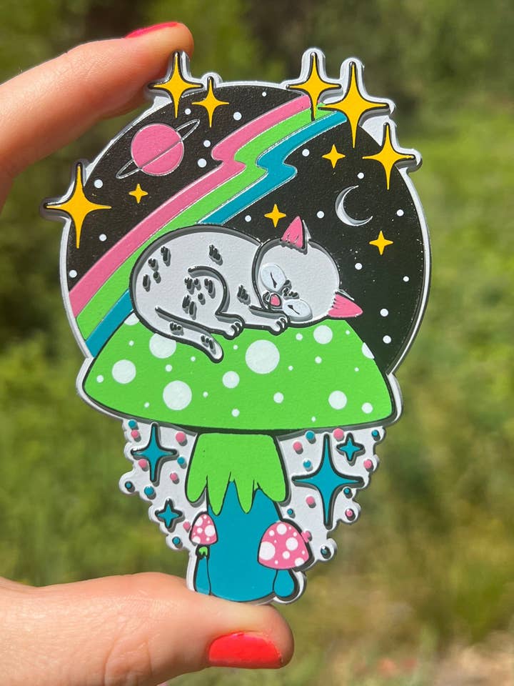 Weltraum-Kitty-Weltraum-Katzen-Gummimagnet für den Großhandel von Astral Weekend