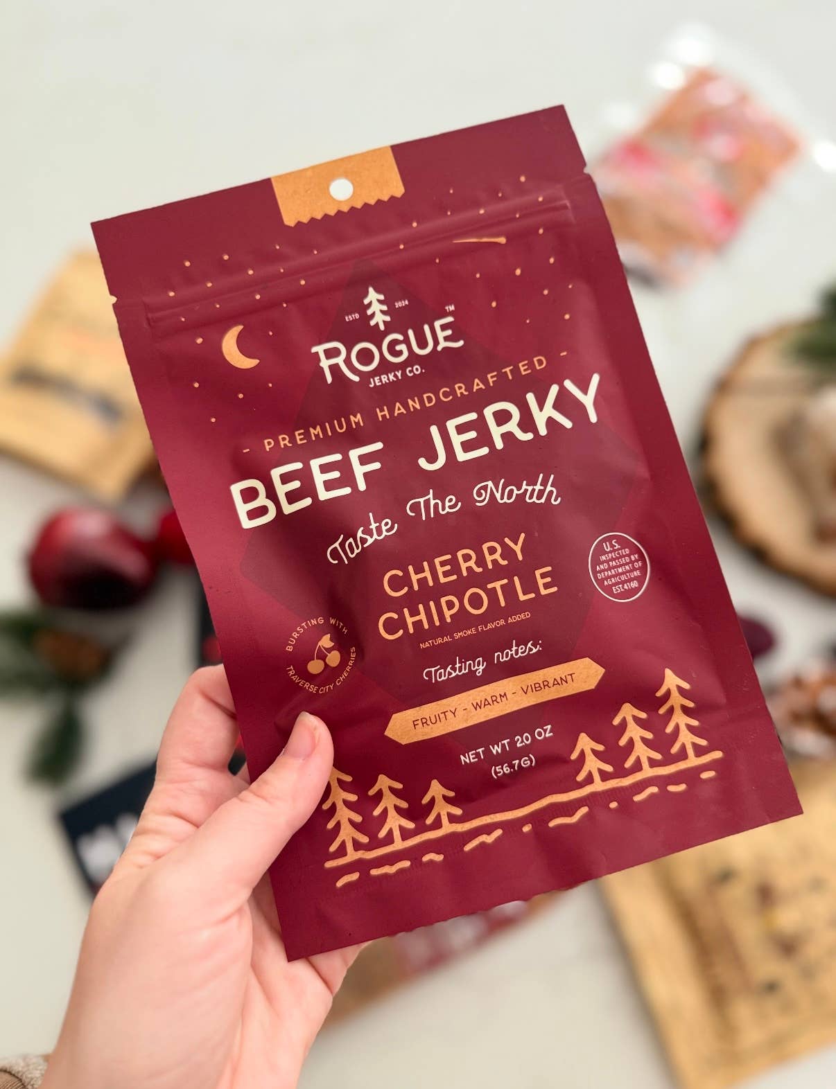 Rogue Jerky Co. - Wholesale Jerky - Beef Jerky Snack Floor Display + 96 Bags (4 Flavors)6