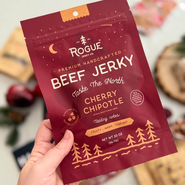 Rogue Jerky Co. - Wholesale Jerky - Beef Jerky Snack Floor Display + 96 Bags (4 Flavors)6