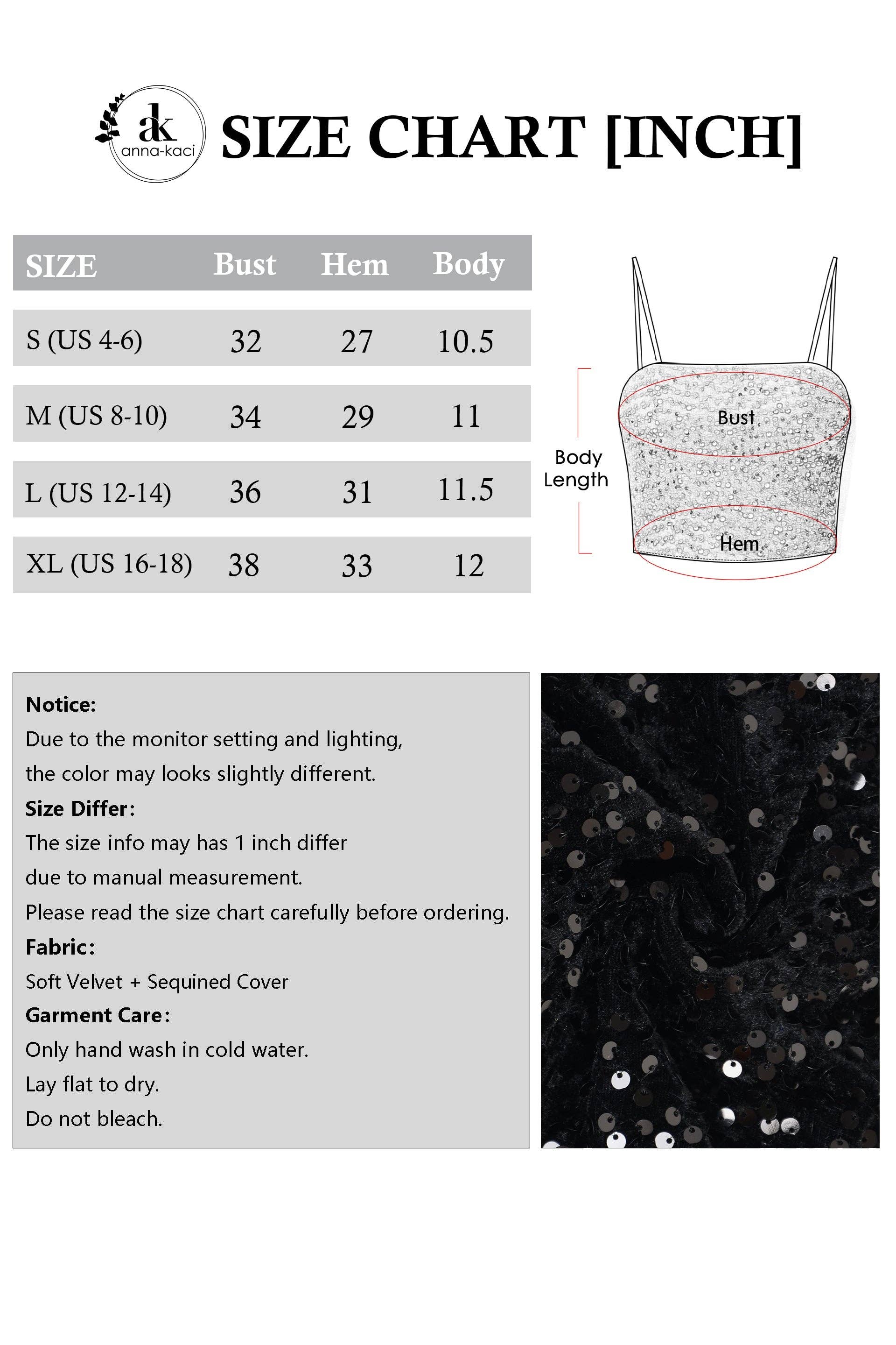 Anna Kaci Wholesale - Wholesale Camisole - Women's - Sparkly Sequin Cami Tops Crop Club Party Glitter Spaghetti5