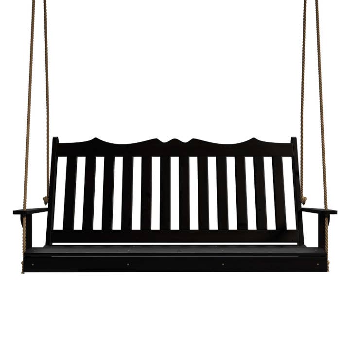 Keystone Amish Co. 4 Foot York Porch Swing, Black for wholesale by The Porch Swing Company