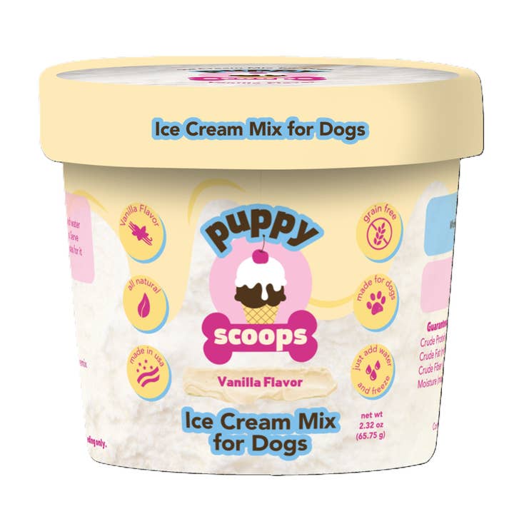 Puppy Cake LLC - Wholesale Pet Treats - Dog - Puppy Scoops Ice Cream Mix Sample Pack - All 4 Flavors