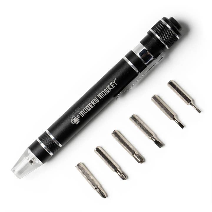 DM Merchandising - Wholesale Handy Tool - Modern Monkey® Screw’d Up 6-in-1 Mini LED Screwdriver