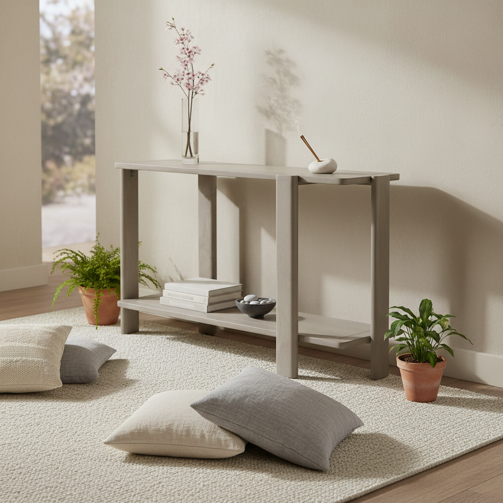 Mango Furniture Inc. - Wholesale Console Table - Ariah solid wood Console Table with shelf3